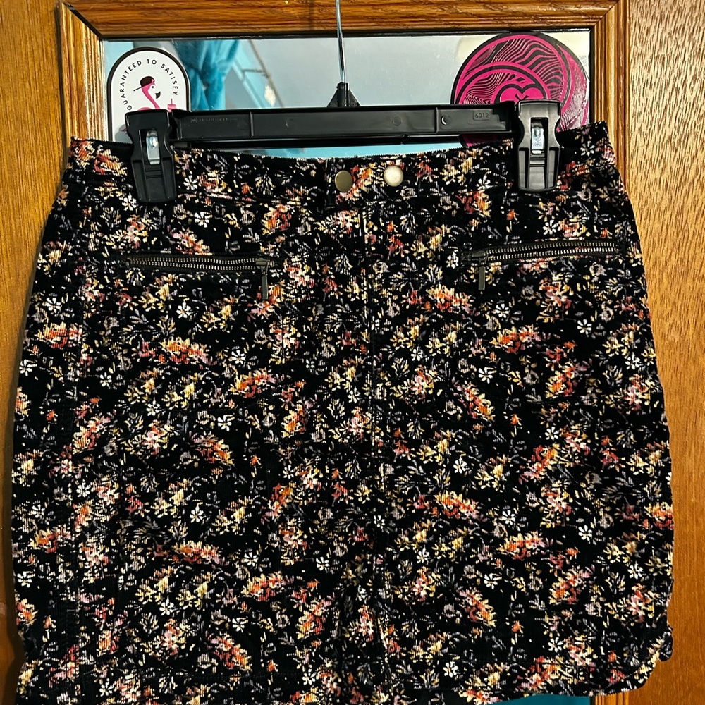 Mossimo Supply Co. Black Floral Skirt